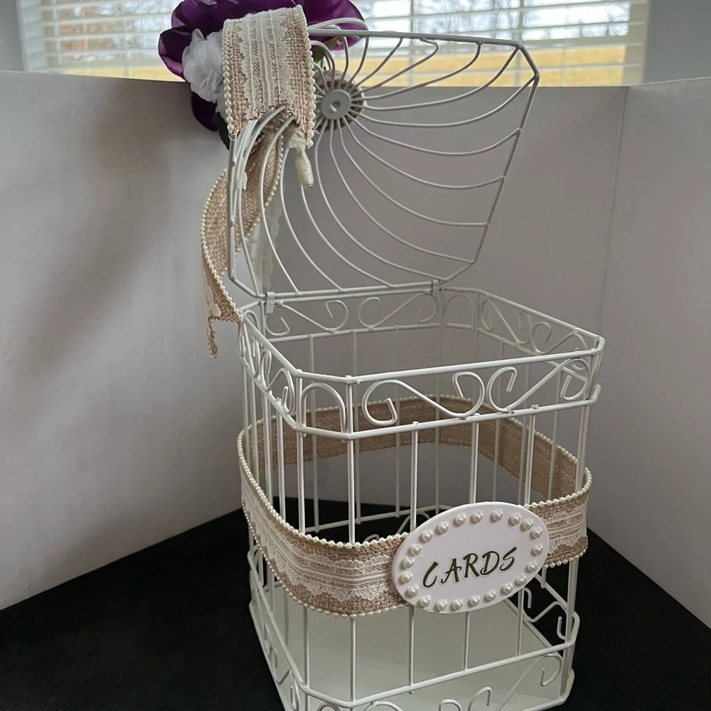 Birdcage wedding card box - Picture 2 of 3
